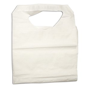 Dynarex Bib Dynarex Tie Closure Disposable Poly / Tissue - Case of 300 - 4405-CS