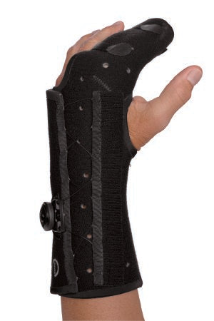 DJO Finger Brace Exos® Medium Boa® Lacing System / Hook and Loop Closure Left Hand Black - Each - 326-51-1111-EA