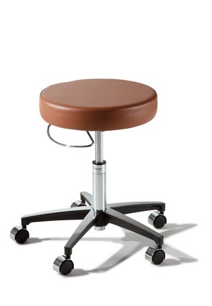 Midmark Air Lift Exam Stool Ritter® 276 Classic Series Backless Pneumatic Height Adjustment 5 Casters Chrome Geyser - Each - 276-001-999-EA