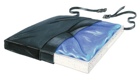 Skil-Care Seat Cushion Thin-Line X-Cushion 20 W X 16 D X 2-1/2 H Inch Foam / Gel - Each - 751032-EA