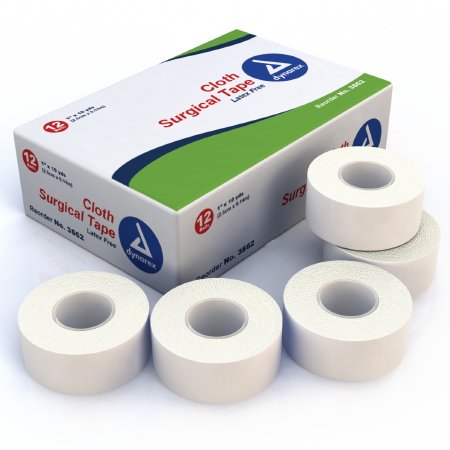 Dynarex Medical Tape Dynarex® White 1 Inch X 10 Yard Cloth NonSterile - Case of 144 - 3562-CS