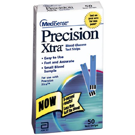 Abbott Blood Glucose Test Strips Precision Xtra® 50 Strips per Pack - Case of 12 - 9969565-CS