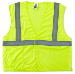 Ergodyne Safety Vest GloWear® 8210HL Class 2 2X-Large / 3X-Large Lime Green 4 Pockets Unisex - Each - 21027-EA
