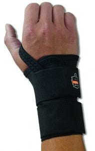 Ergodyne Wrist Support ProFlex® 4010 Double Strap Elastane / Elastic / Polyester Right Hand Black Small - Each - 70022-EA