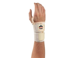Ergodyne Wrist Support ProFlex® 4010 Double Strap Elastane / Elastic / Polyester Left Hand Tan Small - Each - 70132-EA
