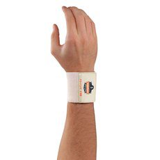 Ergodyne Wrist Support ProFlex® 400 Universal Wraparound / Wristlet Elastic Left or Right Wrist Tan One Size Fits Most - Each - 72103-EA