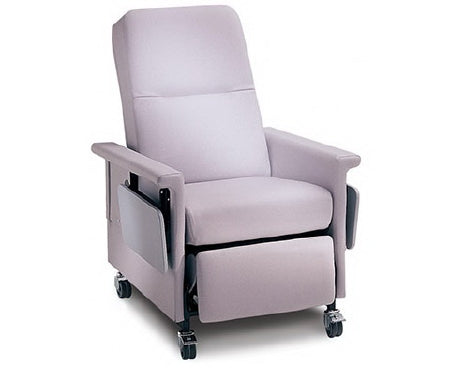 Champion Manufacturing Bariatric Manual Relax Recliner 58 Series Gray Vinyl 3 Inch Casters - Each - 586T56-EA