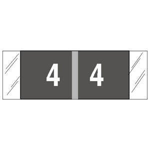 Tabbies Pre-Printed Label COL'R'TAB® Chart Tab Gray 4|4 White Numeric 1/2 X 1-1/2 Inch - Roll of 1 - 11854-RL