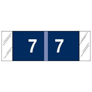 Tabbies Pre-Printed Label COL'R'TAB® Chart Tab Blue 7|7 White Numeric 1/2 X 1-1/2 Inch - Roll of 1 - 11857-RL