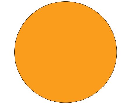Shamrock Scientific Blank Label Shamrock Label Dot Orange Litho Paper 3/4 Diameter - Roll of 1 - SDL-75R-28-RL