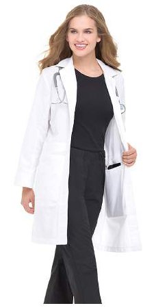 Landau Uniforms Lab Coat White Size 10 Knee Length Reusable - Each - 3165WWXY10-EA