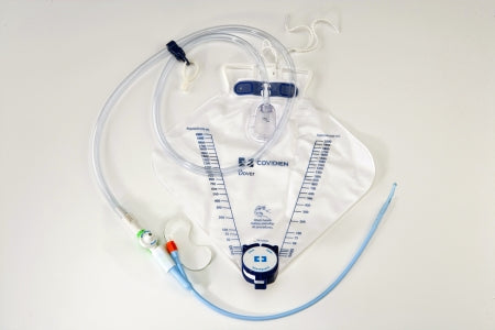Cardinal Indwelling Catheter Tray Dover™ Foley / Coude Tip 16 Fr. 5 cc Balloon Silicone - Case of 10 - PP16CSD-CS