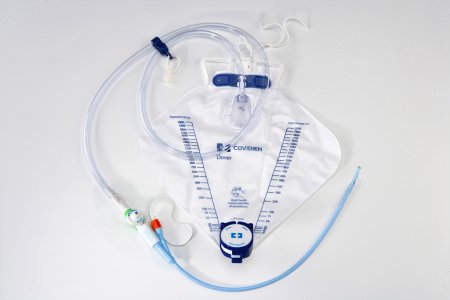 Cardinal Indwelling Catheter Tray Dover™ Foley / Coude Tip 18 Fr. 5 cc Balloon Silicone - Case of 10 - PP18CSD-CS