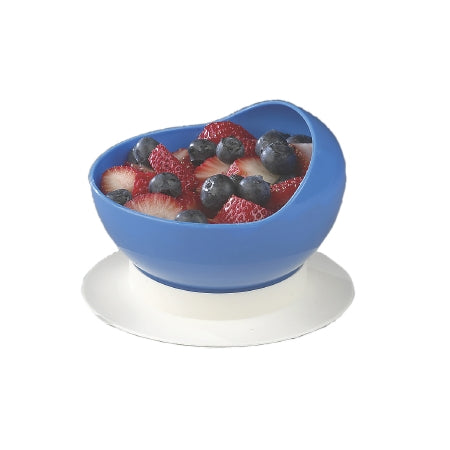 Fabrication Enterprises Scoop Bowl with Suction Cup Base FabLife Blue Reusable Plastic 4-1/2 Inch Diameter - Each - 62-0150-EA