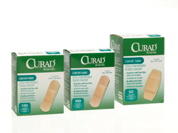 Medline Adhesive Strip Curad® 3/4 X 3 Inch Fabric Rectangle Tan Sterile - Case of 1200 - NON25750-CS
