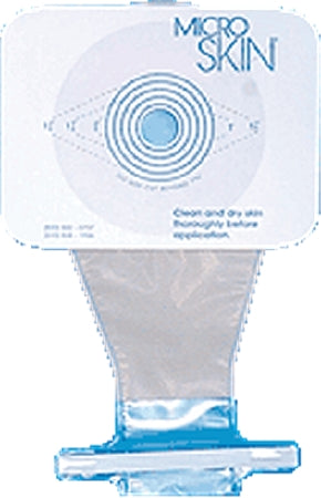 Cymed Ostomy Pouch MicroSkin® One-Piece System 7 Inch Length Up to 1-3/4 Inch Stoma Drainable Flat, Trim to Fit - Box of 10 - 81530W-BX