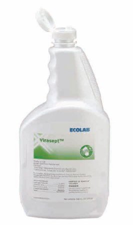 EcoLab Virasept™ Surface Disinfectant Cleaner Peroxide Based Manual Squeeze Liquid 32 oz. Bottle Pungent Scent NonSterile - Case of 12 - 6002314-CS