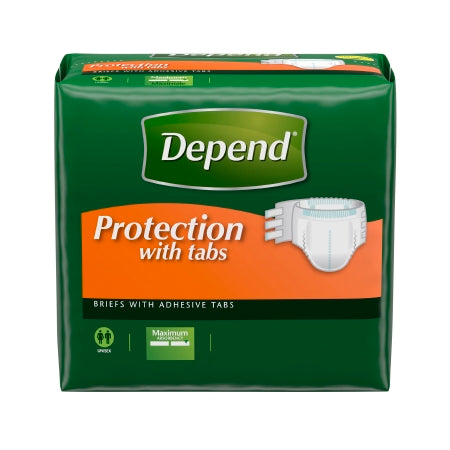 Kimberly Clark Unisex Adult Incontinence Brief Depend® Large Disposable Heavy Absorbency - Case of 48 - 35458-CS