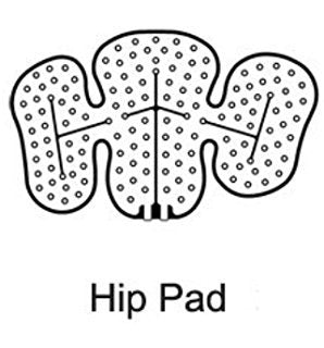 Ossur Cold Therapy Pad Ossur® Cold Rush® Left Hip One Size Fits Most Fabric / Vinyl Reusable - Each - B-232602100-EA