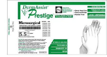 Innovative Healthcare Corp Surgical Glove DermAssist® Prestige® Microsurgical Size 6 Sterile Latex Standard Cuff Length Fully Textured Brown Not Chemo Approved - Case of 100 - 137600-CS