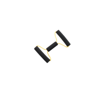 Fabrication Enterprises Exercise Resistance Tubing with Handles CanDo® BowTie™ Yellow 14 Inch Length X-Light Resistance - Each - 10-5571-EA