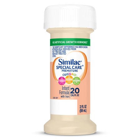 Abbott Nutrition Infant Formula Similac® Special Care® 20 2 oz. Bottle Liquid Iron Premature - Case of 48 - 56265-CS