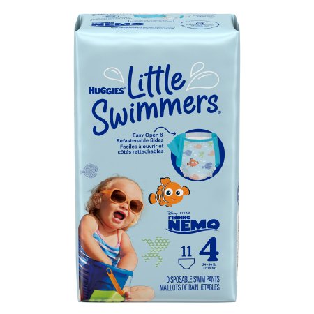 Kimberly Clark Unisex Baby Swim Diaper Huggies® Little Swimmers® Medium Disposable Heavy Absorbency - Case of 88 - 18342-CS