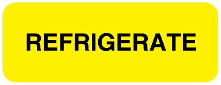 United Ad Label Pre-Printed Label UAL™ Advisory Label Yellow Paper REFRIGERATE Temperature Control 3/4 X 2 Inch - Roll of 1 - ULIV224-RL