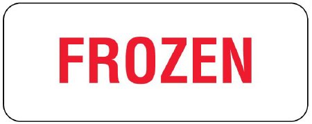United Ad Label Pre-Printed Label UAL™ Laboratory Use Red Paper FROZEN Temperature Control 7/8 X 2-1/4 Inch - Roll of 1 - ULPS136-RL