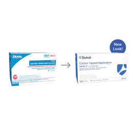 Dukal Swabstick Dukal™ Cotton Tip Wood Shaft 3 Inch Sterile 2 per Pack - Box of 100 - 9013-BX