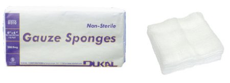 Dukal Gauze Sponge Basic Care 2 X 2 Inch 200 per Pack NonSterile 8-Ply Square - Case of 5000 - 8505-CS