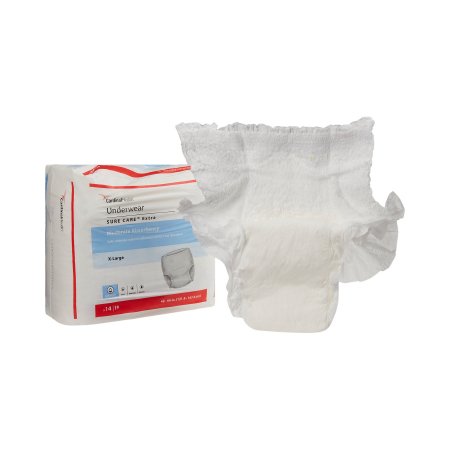 Cardinal Unisex Adult Absorbent Underwear Simplicity™ Pull On with Tear Away Seams X-Large Disposable Moderate Absorbency - Case of 56 - 1850A-CS
