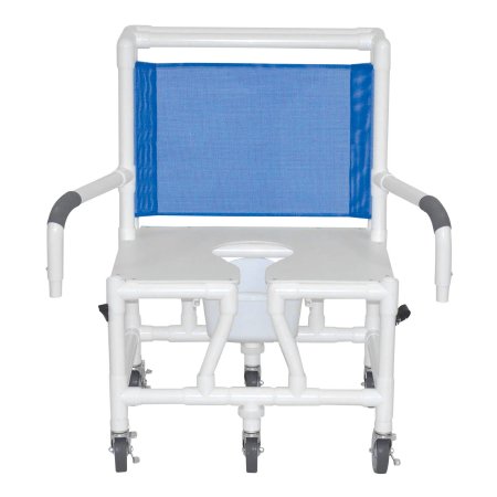 MJM International Shower Chair MJM International PVC Frame 26 Inch Seat Width 600 lbs. Weight Capacity - Each - S126-5BAR-DDA-SQ-PAIL-EA