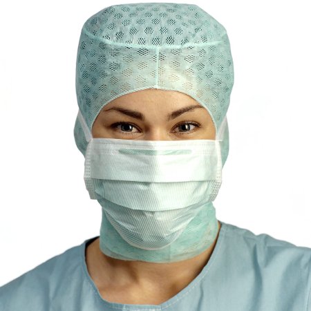 Molnlycke Surgical Mask Barrier® Special Anti-fog Pleated Tie Closure One Size Fits Most Blue NonSterile Not Rated Adult - Box of 60 - 42311-BX