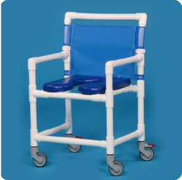 IPU Shower Chair ipu® Fixed Arms PVC Frame Mesh Backrest 25 Inch Seat Width 350 lbs. Weight Capacity - Each - VL OF9200 MS-EA