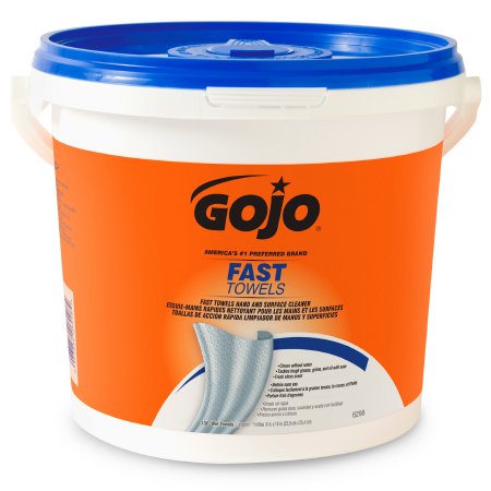 GOJO GOJO® FAST Surface Cleaner Premoistened Alcohol Based Manual Pull Wipe 130 Count Pail Citrus Scent NonSterile - Case of 520 - 6298-04-CS