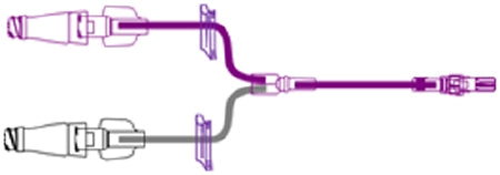 ICU Medical IV Extension Set Needle-Free Port Small Bore 7 Inch Tubing - Case of 50 - B33339-CS