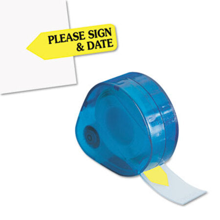 Redi-Tag® Arrow Message Page Flags in Dispenser, "Please Sign and Date", Yellow, 120 Flags - Pack of 1 - RTG-81124-PK
