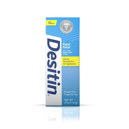 Johnson & Johnson Consumer Diaper Rash Treatment Desitin® Rapid Relief 4 oz. Tube Scented Cream - Pack of 6 - 10074300003013-PK