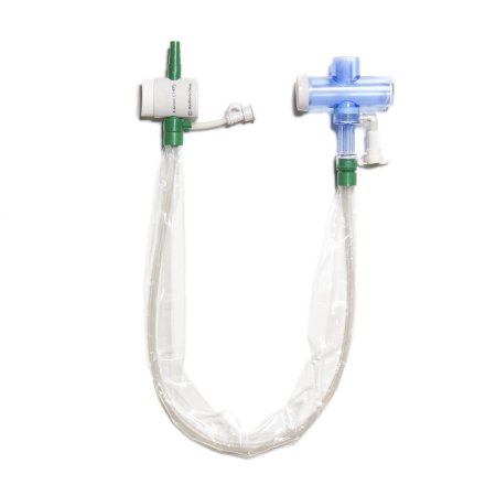 Avanos Medical Sales LLC Closed Suction Catheter Halyard™ T-Piece Style 14 Fr. Thumb Valve Vent - Case of 20 - 8308-CS