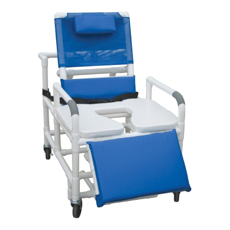 MJM International Shower Chair MJM International PVC Frame Reclining Backrest 700 lbs. Weight Capacity - Each - 196-30-BAR-SSDE-EA