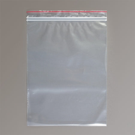 Health Care Logistics Reclosable Bag Red Line™ 9 X 12 Inch Plastic Clear Zipper Closure - Pack of 100 - 7615-PK