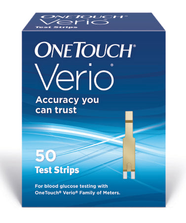 LifeScan Blood Glucose Test Strips OneTouch® Verio® 50 Strips per Pack - Box of 50 - 53885027150-BX