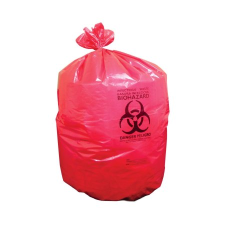 RJ Schinner Co Infectious Waste Bag 40 to 45 gal. Red Bag Plastic 40 X 46 Inch - Case of 200 - A8046PR R-CS