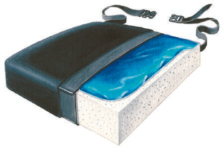 Skil-Care Seat Cushion Thin-Line 16 W X 16 D X 1-1/2 H Inch Foam / Gel - Each - 751038-EA