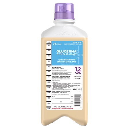 Abbott Nutrition Oral Supplement Glucerna® 1.2 Cal Unflavored Liquid 1500 mL Bottle - Case of 6 - 62675-CS