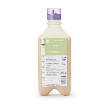 Abbott Nutrition Tube Feeding Formula Jevity® 1.2 Cal with Fiber Unflavored Liquid 33.8 oz. Bottle - Case of 8 - 62683-CS
