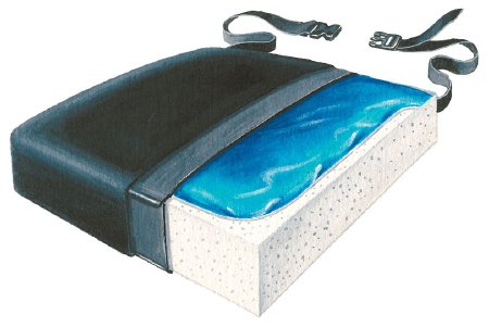 Skil-Care Seat Cushion Gel-Foam 16 W X 16 D X 2-1/2 H Inch Foam / Gel - Each - 751018-EA