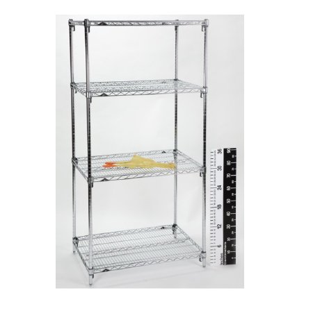 Health Care Logistics Wire Shelving Metro® 4 Shelves Adjustable 24 X 36 X 74 Inch Shelf Unit, 1-1/4 X 24 X 36 Inch Wire Shelf, 74 Inch Post - Each - 17208-EA