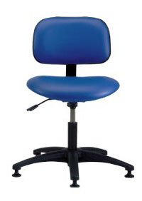 Brewer/Dental Industrial Stool Task Series Contoured Backrest 5 Casters Satin Black - Each - VS-2-C-PR40-EA
